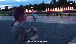 Публичный минет с окончанием в рот прелестной студентки