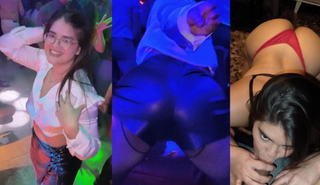 Красотка на вечеринке ебётся с незнакомцем после танцев